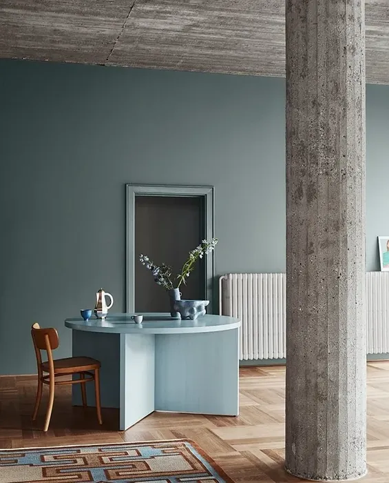 Jotun Serene Blue dining room interior