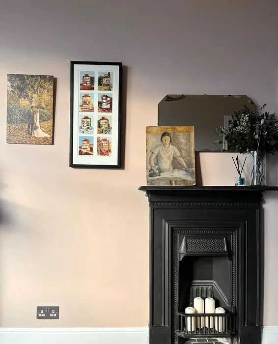 Farrow and Ball Setting Plaster 231 living room fireplace