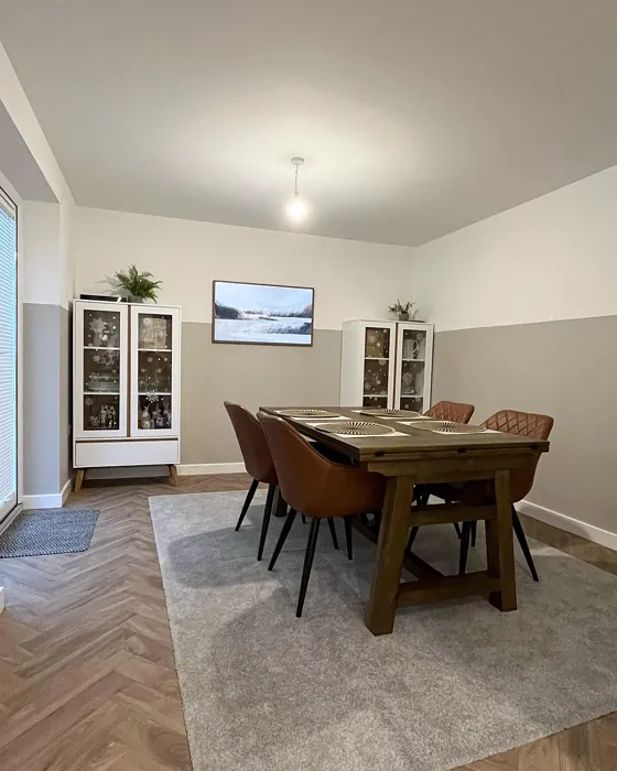 Dulux Knotted Twine dining room color-block