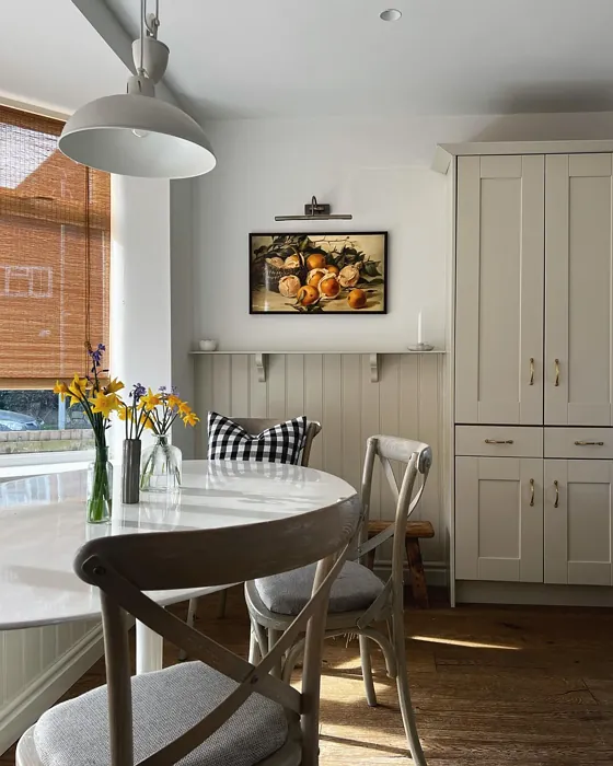 Farrow and Ball Shaded White 201 dining room