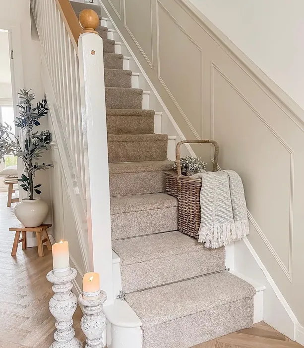 Farrow and Ball Shaded White 201 stairs