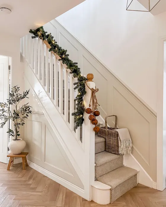 Farrow and Ball Shaded White 201 stairs