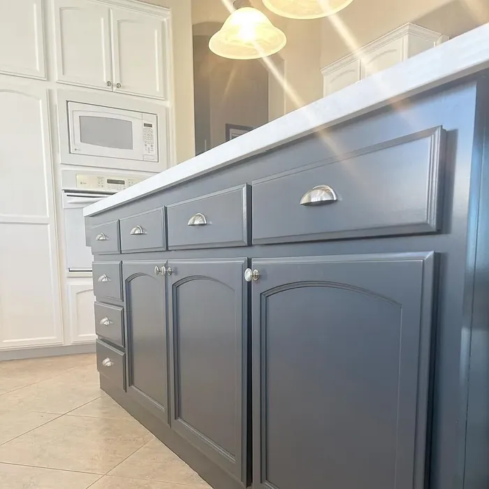 SW 7069 kitchen cabinets 