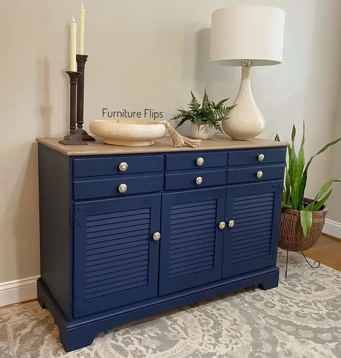 Sherwin Williams Naval painted furniture paint
