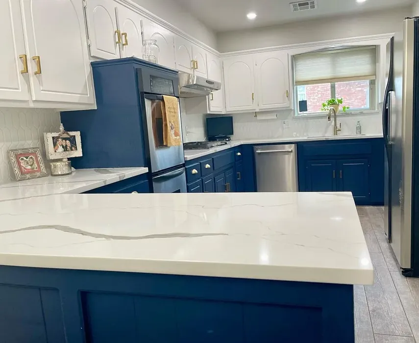Sherwin Williams Naval kitchen cabinets color