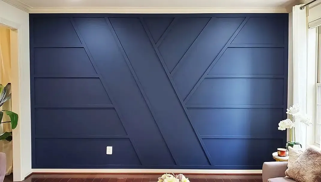 Sherwin Williams Naval wall panelling paint