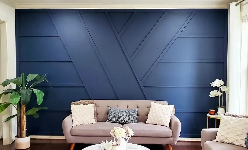 Sherwin Williams Naval living room paint review