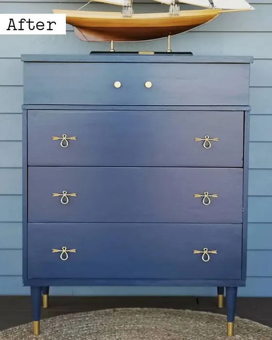 Sherwin Williams Naval painted furniture paint review
