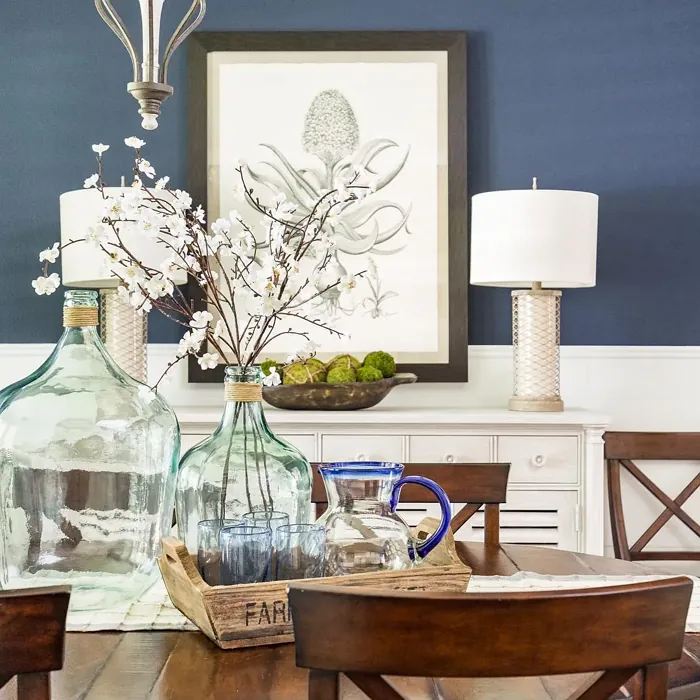 Sherwin Williams Naval living room paint