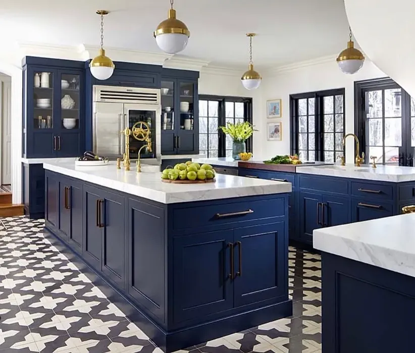 Sherwin Williams Naval kitchen cabinets paint