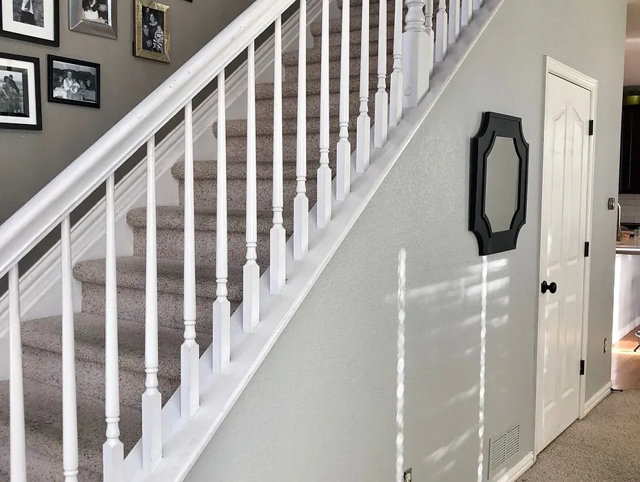 Stairs and hallway interior with Passive SW 7064 paint