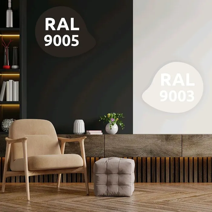 RAL Classic Signal White RAL 9003 living room