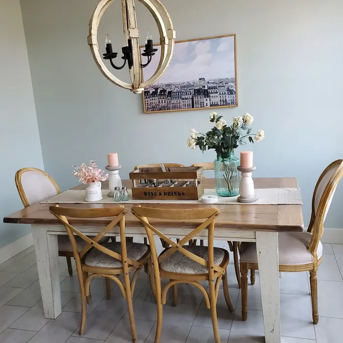 Sherwin Williams Silver Strand dining room 