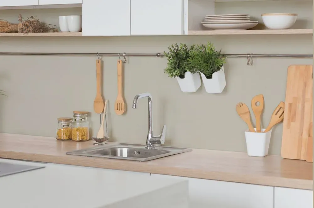 Sherwin Williams Simple Stone kitchen backsplash