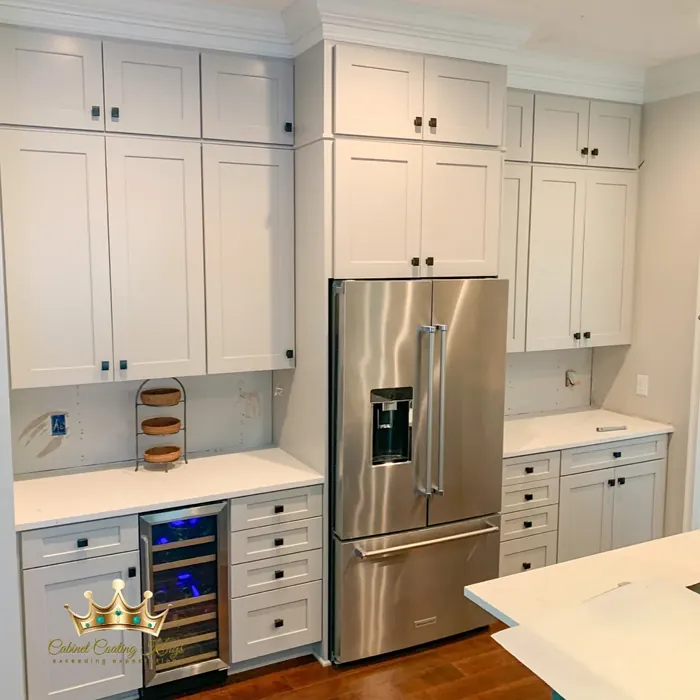 Sherwin Williams Skyline Steel kitchen cabinets 