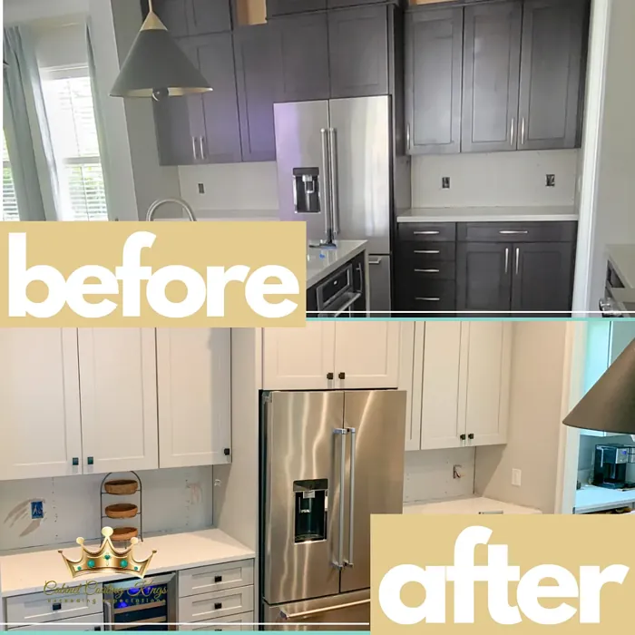 Sherwin Williams Skyline Steel kitchen cabinets paint