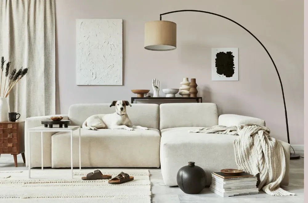 Sherwin Williams Smart White cozy living room