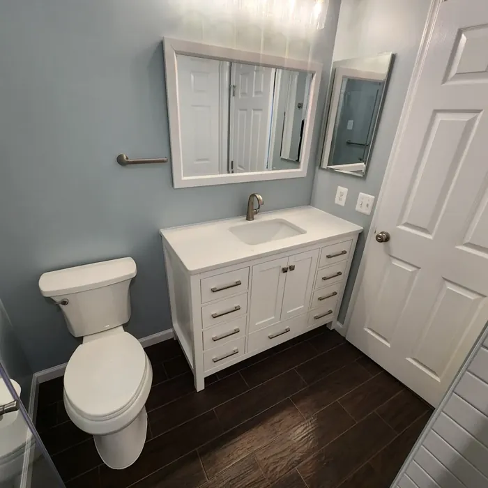 Benjamin Moore Smoke bathroom interior