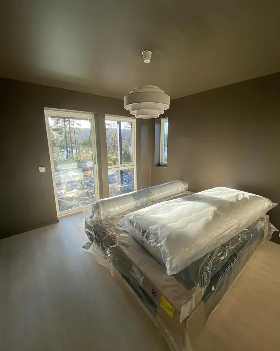 Jotun Smoked Oak eclectic bedroom color