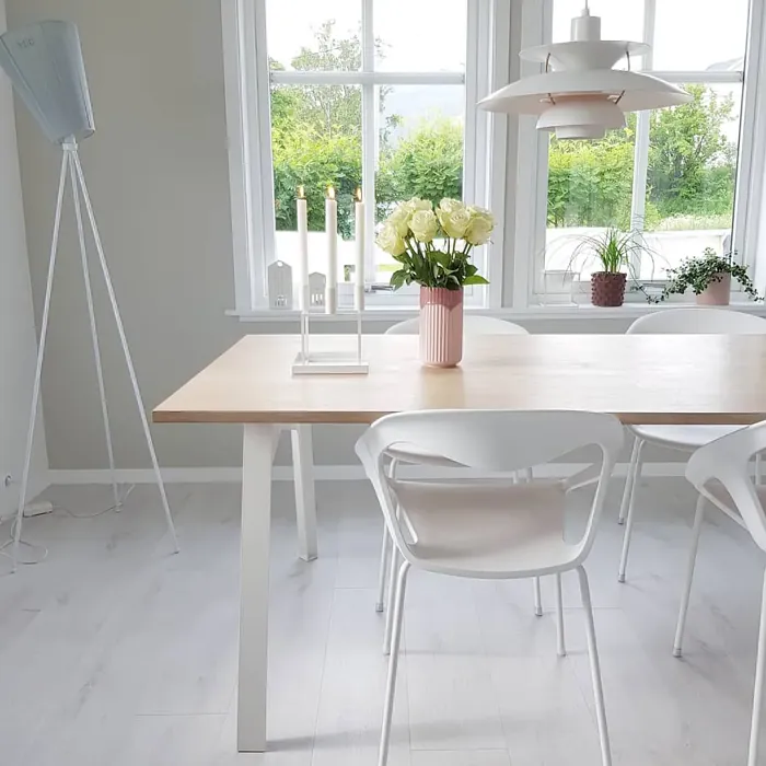 Jotun Smooth White scandinavian dining room 