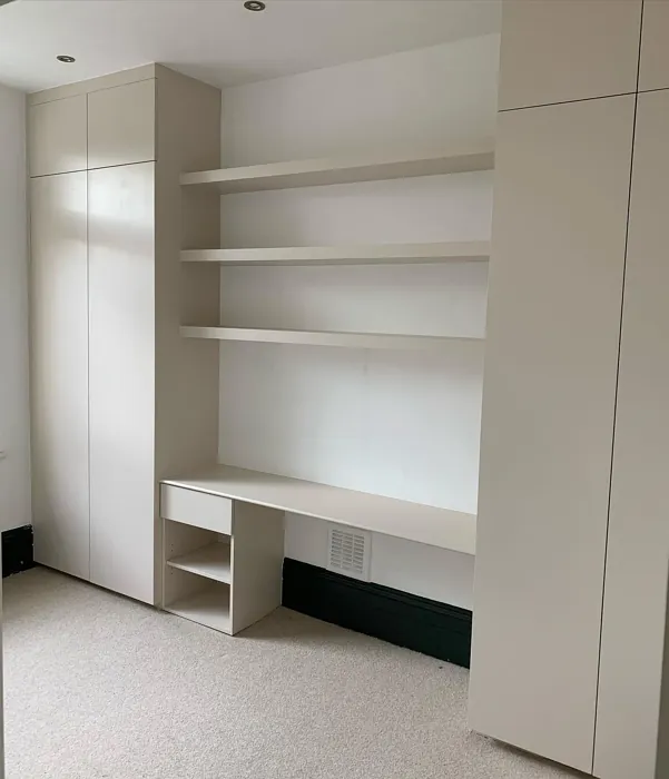 Dulux Evening Barley painted cabinets 