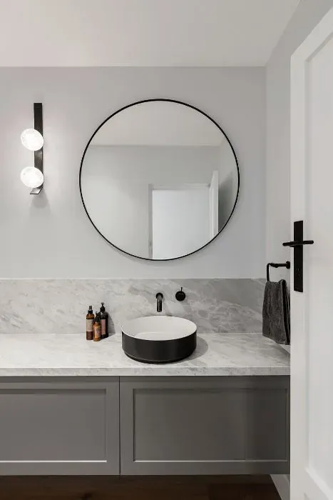 Sherwin Williams Soothing White minimalist bathroom