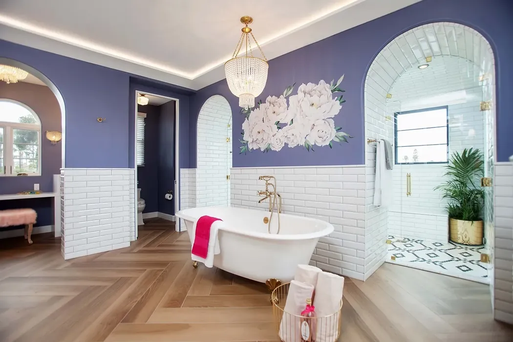Sherwin Williams Soulful Blue bathroom Sherwin Williams Soulful Blue bathroom