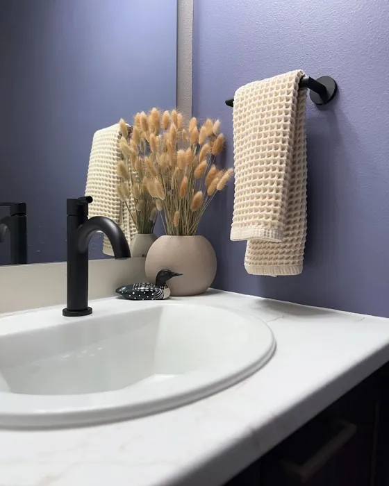 Sherwin Williams Soulful Blue bathroom color Sherwin Williams Soulful Blue bathroom color