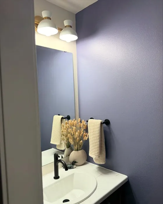 Sherwin Williams Soulful Blue bathroom color review Sherwin Williams Soulful Blue bathroom color review