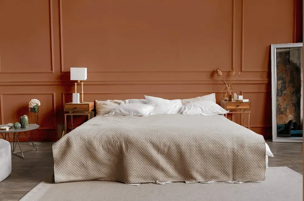 Sherwin Williams Spiced Cider bedroom