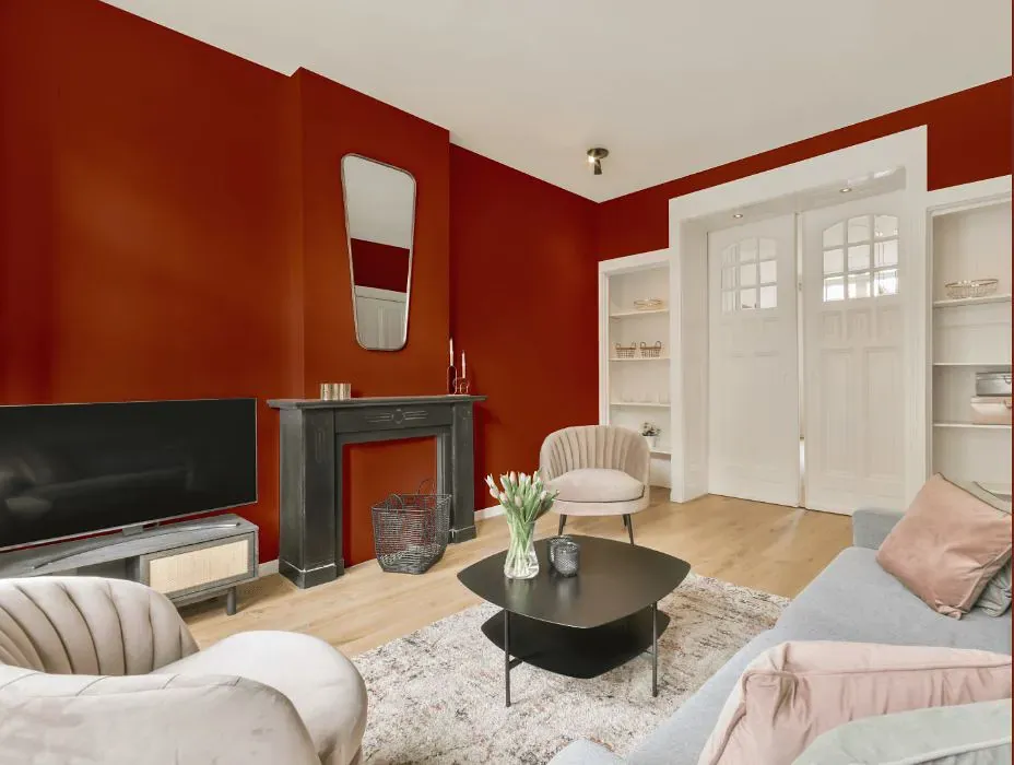 Sherwin Williams Spicy Hue victorian house interior