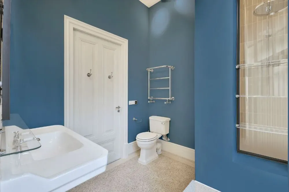 Sherwin Williams Sporty Blue bathroom