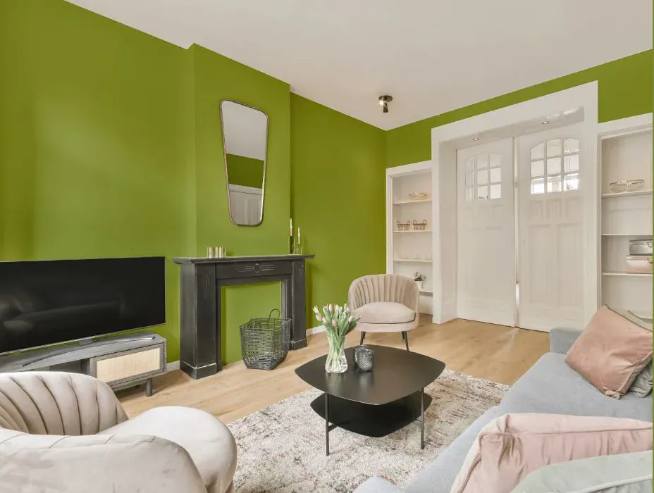 Sherwin Williams Stay in Lime victorian house interior