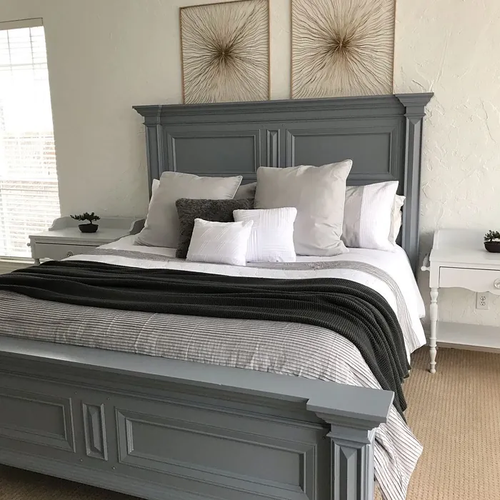 Sw Steely Gray Painted Bed