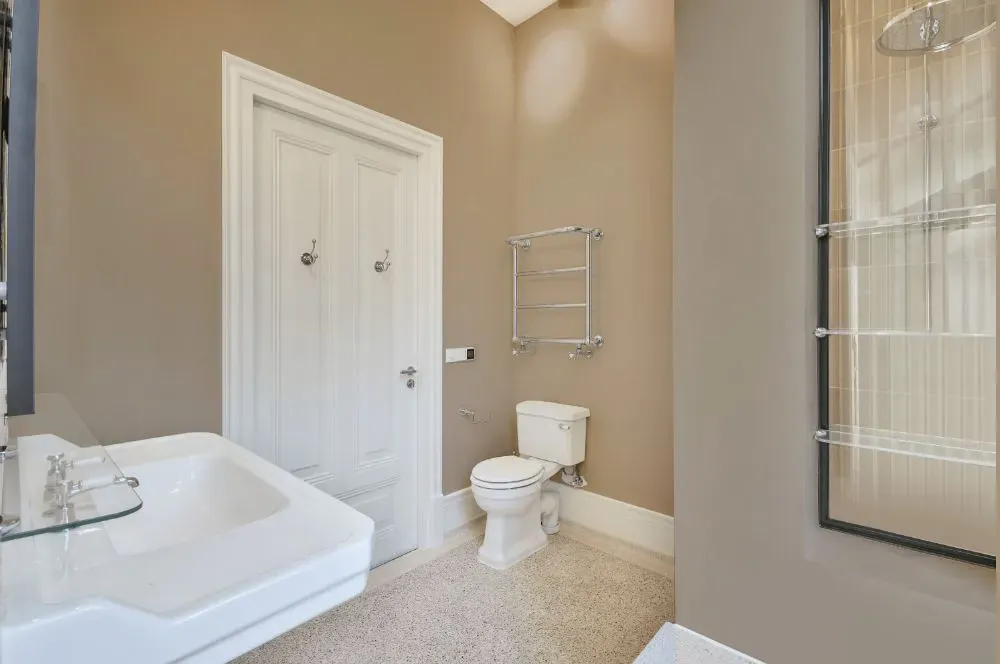 Sherwin Williams Studio Beige bathroom