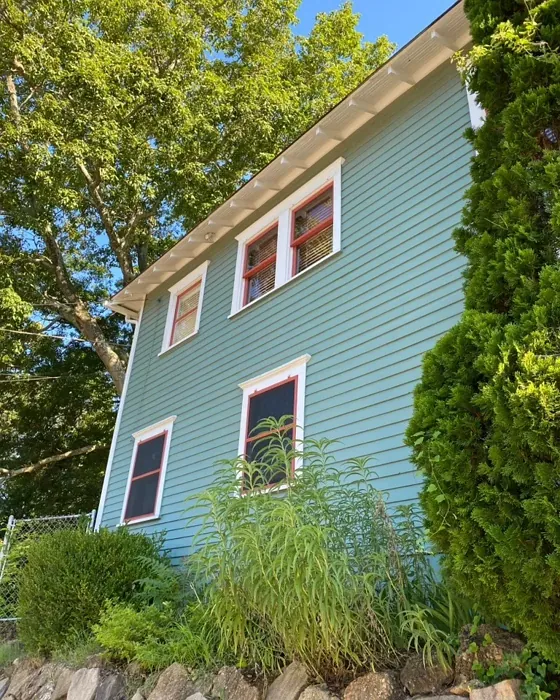 SW Studio Blue Green house exterior paint