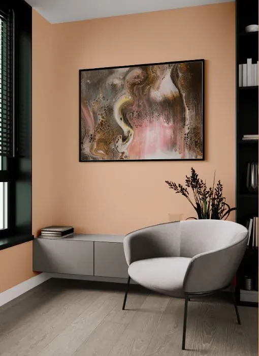 Sherwin Williams Sumptuous Peach living room
