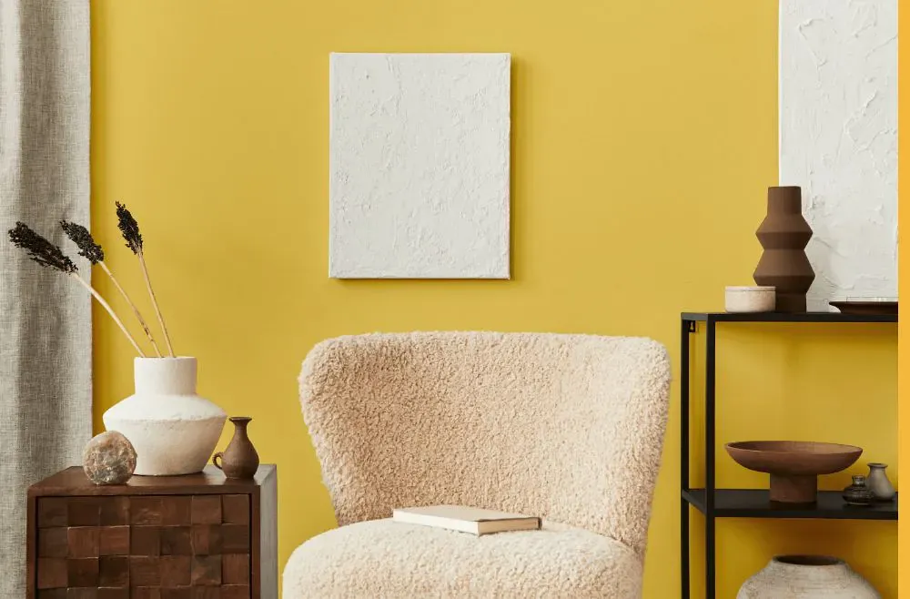 Sherwin Williams Sunny Side Up living room interior