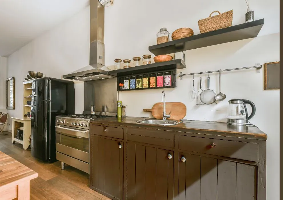 Sherwin Williams Superior Bronze kitchen cabinets