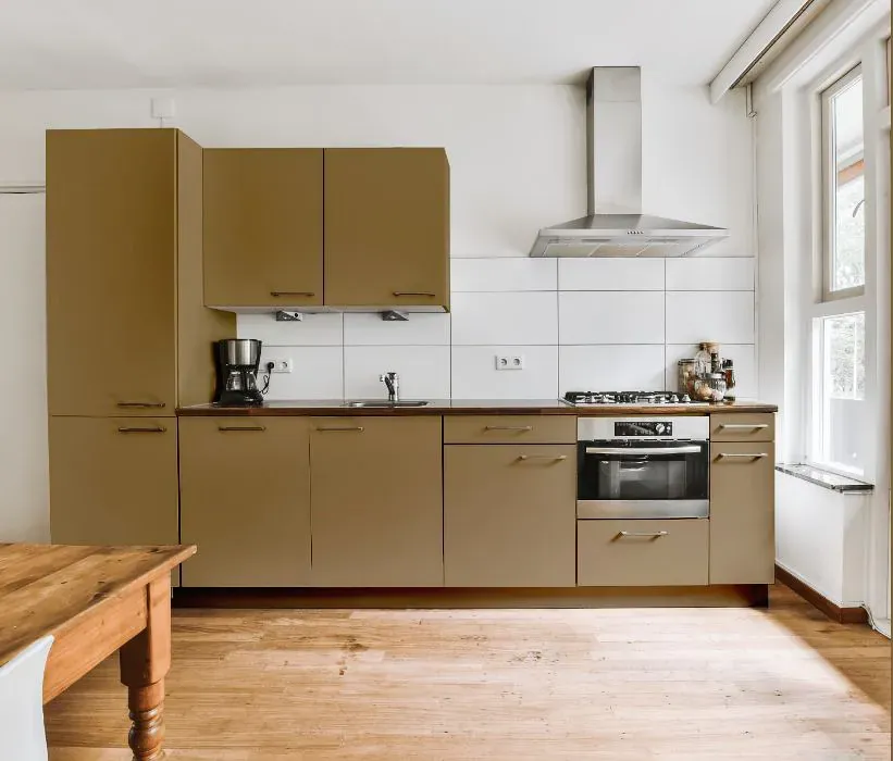 Sherwin Williams Tangled Twine kitchen cabinets
