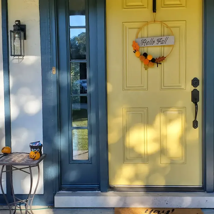 Sherwin Williams Tarnished Trumpet front door 