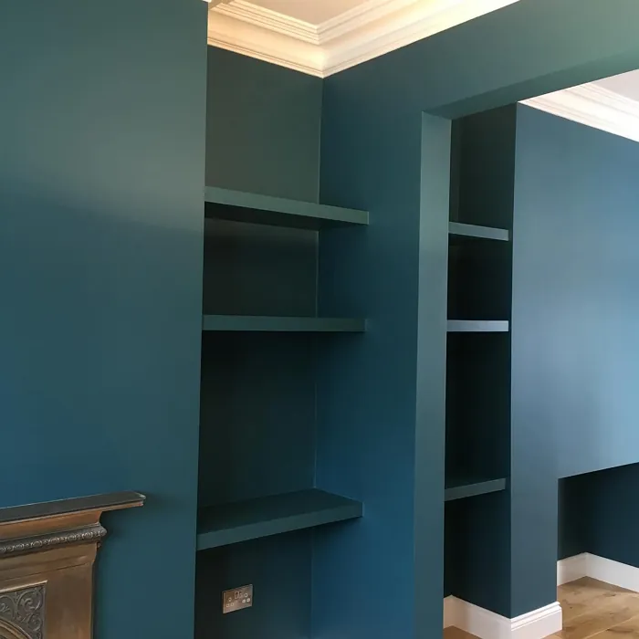 Dulux Teal Lux living room interior