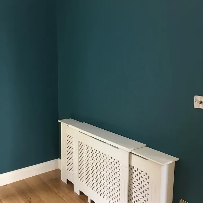 Dulux Teal Lux living room paint