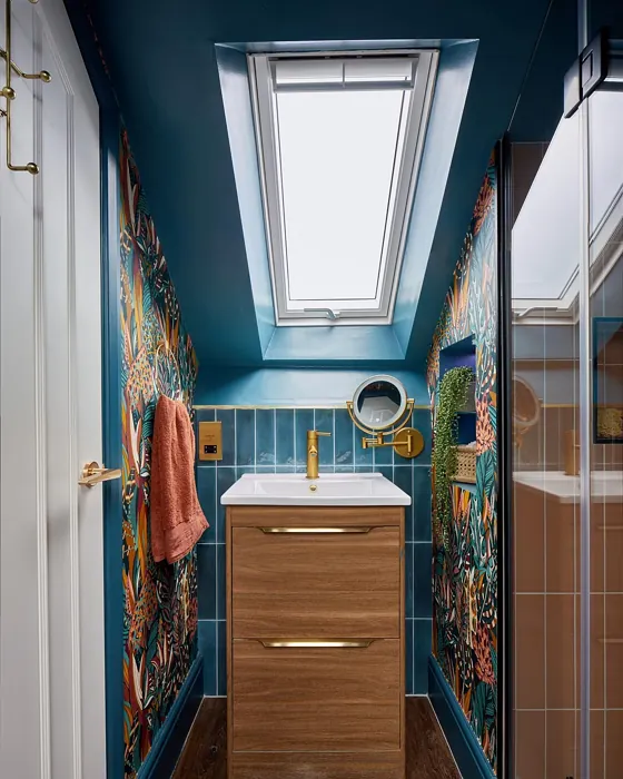 Dulux Teal Lux bathroom paint