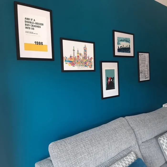 Dulux Teal Ripple living room decor