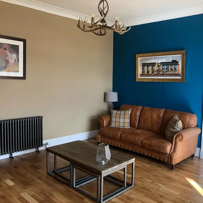 Dulux Teal Tension 50BG 12/219 with beige walls