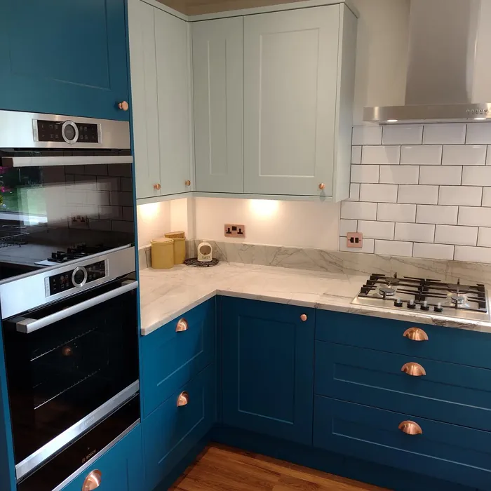 Dulux Teal Tension 50BG 12/219 kitchen cabinets