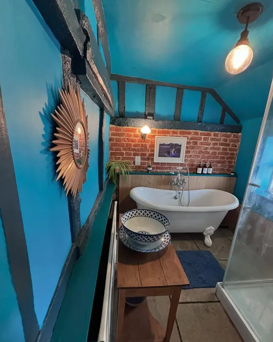 Dulux Teal Touch bathroom color