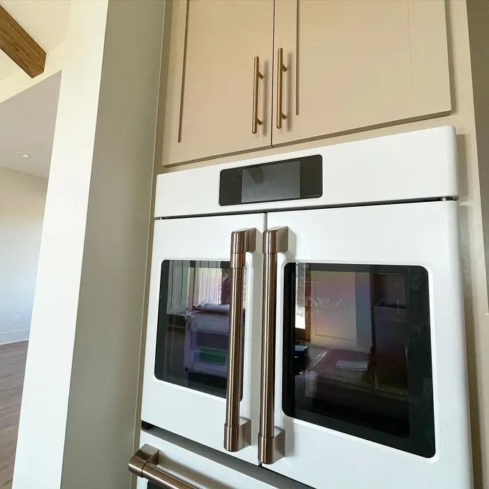 SW Threshold Taupe kitchen cabinets paint