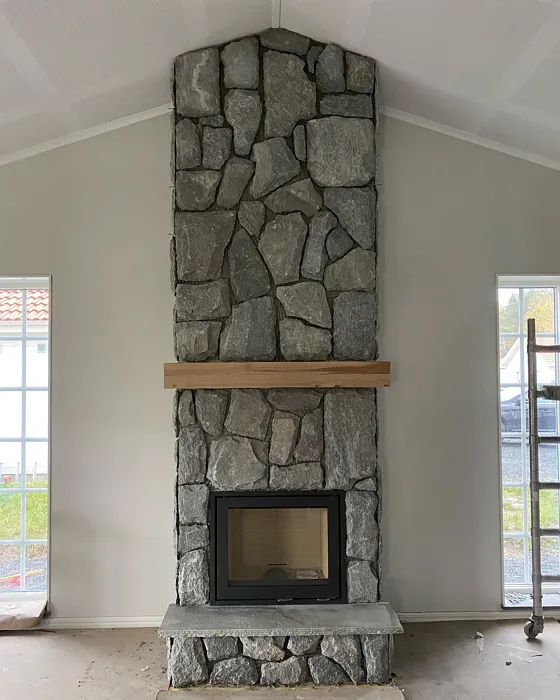 Jotun Tidlös living room fireplace 